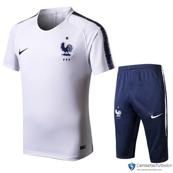 Camiseta Entrenamiento Francia Conjunto Completo 2018 Blanco